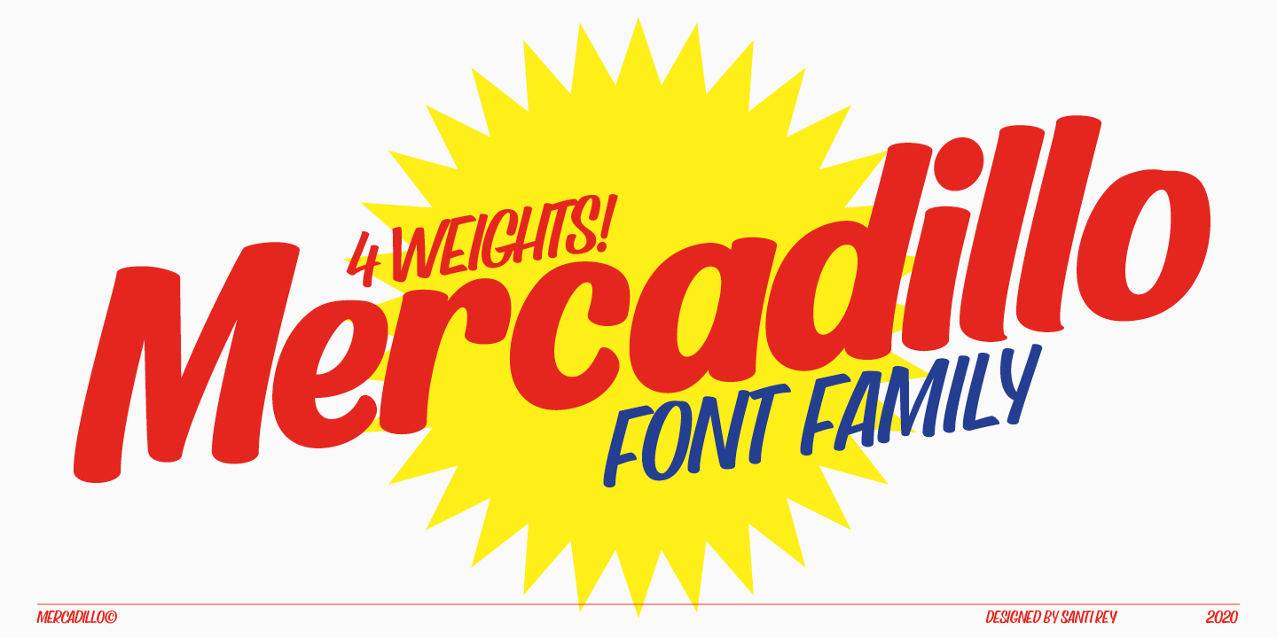 Пример шрифта Mercadillo #1